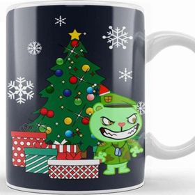 Baskı Dükkanı Flipqy Around The Christmas Tree Happy Tree Friends Kupa