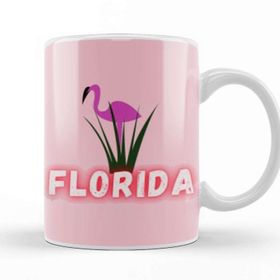 Baskı Dükkanı Florida Gift Vintage Retro Rainbow Kupa