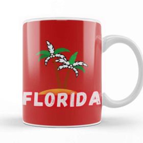 Baskı Dükkanı Florida Love Gift Vintage Retro Rainbow Kupa