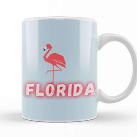 Baskı Dükkanı Florida Love Vintage Retro Rainbow Kupa