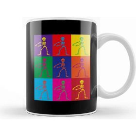 Baskı Dükkanı Flossing Pop Art Skeleton Kupa