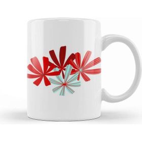 Baskı Dükkanı Flowers Beyaz 330 ml Porselen Kupa Bardak