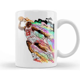Baskı Dükkanı Fly Like Mike Michael Jordan Beyaz 330 ml Porselen Kupa Bardak