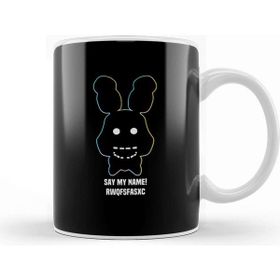 Baskı Dükkanı Fnaf Five Nights Scary Spooky Game Face Rwq Beyaz 330 ml Porselen Kupa Bardak