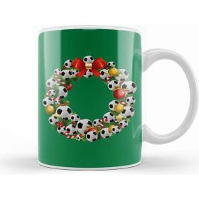 Baskı Dükkanı Football Multiface Christmas Wreath Kupa