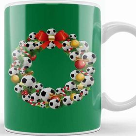 Baskı Dükkanı Football Multiface Christmas Wreath Kupa
