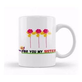 Baskı Dükkanı For You My Sister Flowers Kupa