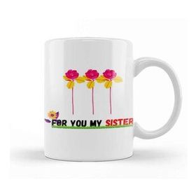 Baskı Dükkanı For You My Sister Flowers Kupa