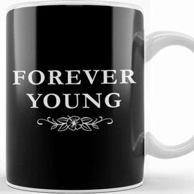 Baskı Dükkanı Forever Young Slogan Kupa
