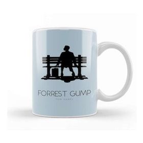 Baskı Dükkanı Forrest Gump Bench Movie Silhouette Kupa