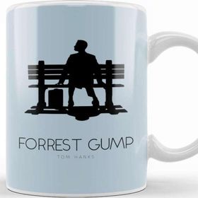 Baskı Dükkanı Forrest Gump Bench Movie Silhouette Kupa