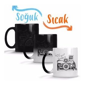 Baskı Dükkanı Foto Camera Fotoğrafçı Foto Sihirli Porselen Kupa