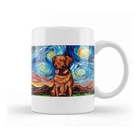 Baskı Dükkanı Fox Red Labrador Night Kupa