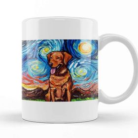 Baskı Dükkanı Fox Red Labrador Night Kupa