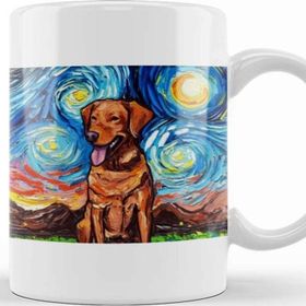 Baskı Dükkanı Fox Red Labrador Night Kupa