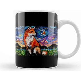 Baskı Dükkanı Fox Vulpine Night Kupa