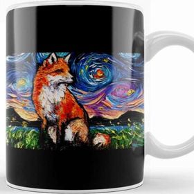 Baskı Dükkanı Fox Vulpine Night Kupa