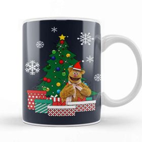 Baskı Dükkanı Fozzie Bear Around The Christmas Tree Muppets Kupa
