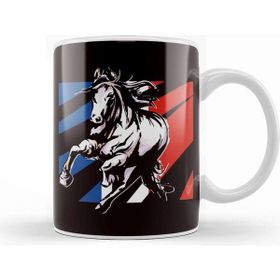 Baskı Dükkanı France Flag Horse Riding Equestrian Sport Horseshoe Saddle Kupa