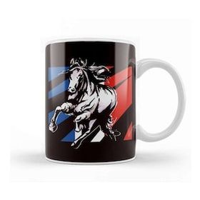 Baskı Dükkanı France Flag Horse Riding Equestrian Sport Horseshoe Saddle Kupa