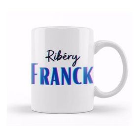 Baskı Dükkanı Franck Ribéry Vintage Retro Rainbow Style Kupa