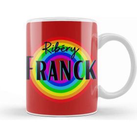 Baskı Dükkanı Franck Ribéry Vintage Retro Rainbow Style Kupa