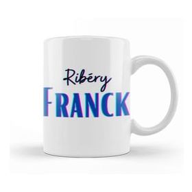Baskı Dükkanı Franck Ribéry Vintage Retro Rainbow Style Kupa