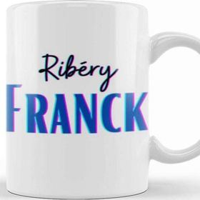 Baskı Dükkanı Franck Ribéry Vintage Retro Rainbow Style Kupa