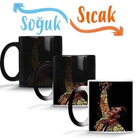 Baskı Dükkanı Freddie Mercury 016 Sihirli Porselen Kupa