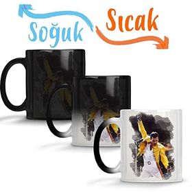 Baskı Dükkanı Freddie Mercury 018 Sihirli Porselen Kupa