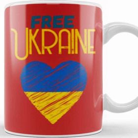 Baskı Dükkanı Free Ukraine Kupa Bardak