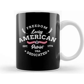 Baskı Dükkanı Freedom Loving American Patriot Usa Dedicated 1776 Kupa Bardak