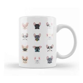 Baskı Dükkanı French Bulldog Emoji 01 Kupa