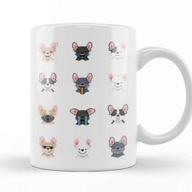 Baskı Dükkanı French Bulldog Emoji 01 Kupa