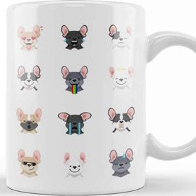 Baskı Dükkanı French Bulldog Emoji 01 Kupa