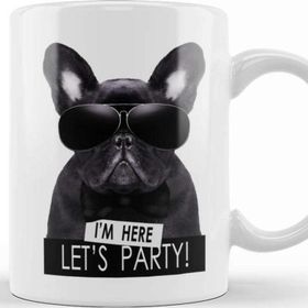 Baskı Dükkanı French Bulldog Wearing Sunglasses Trendy Kupa