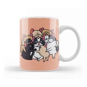 Baskı Dükkanı French Bulldogs Group Hug Kupa