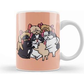 Baskı Dükkanı French Bulldogs Group Hug Kupa