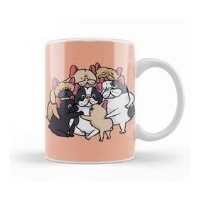 Baskı Dükkanı French Bulldogs Group Hug Kupa