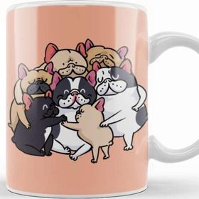 Baskı Dükkanı French Bulldogs Group Hug Kupa