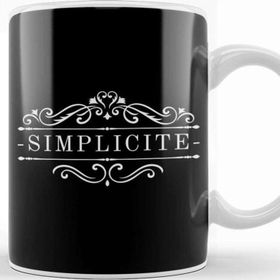 Baskı Dükkanı French Slogan Simplicite Kupa