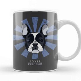 Baskı Dükkanı Frenchie Retro Japanese French Bulldog Kupa
