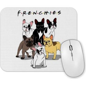 Baskı Dükkanı Frenchies Pug Köpek Mouse Pad