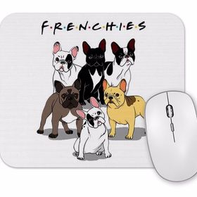 Baskı Dükkanı Frenchies Pug Köpek Mouse Pad