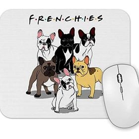 Baskı Dükkanı Frenchies Pug Köpek Mouse Pad