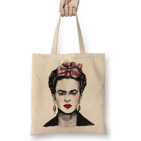 Baskı Dükkanı Frida Kahlo 01 Bez Kadın Günlük Çanta