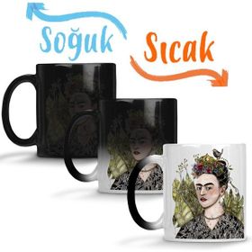 Baskı Dükkanı Frida Kahlo 010 Sihirli Porselen Kupa