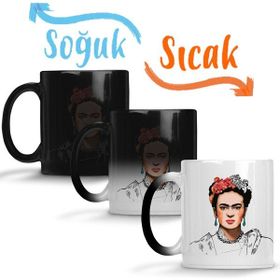 Baskı Dükkanı Frida Kahlo 02 Sihirli Porselen Kupa