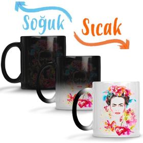 Baskı Dükkanı Frida Kahlo 04 Sihirli Porselen Kupa