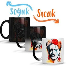 Baskı Dükkanı Frida Kahlo 06 Sihirli Porselen Kupa